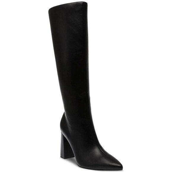 Wild Pair Islah Dress Boots Black Smooth 10M Pointed Toe Block Heel MSRP $99 - Picture 1 of 4